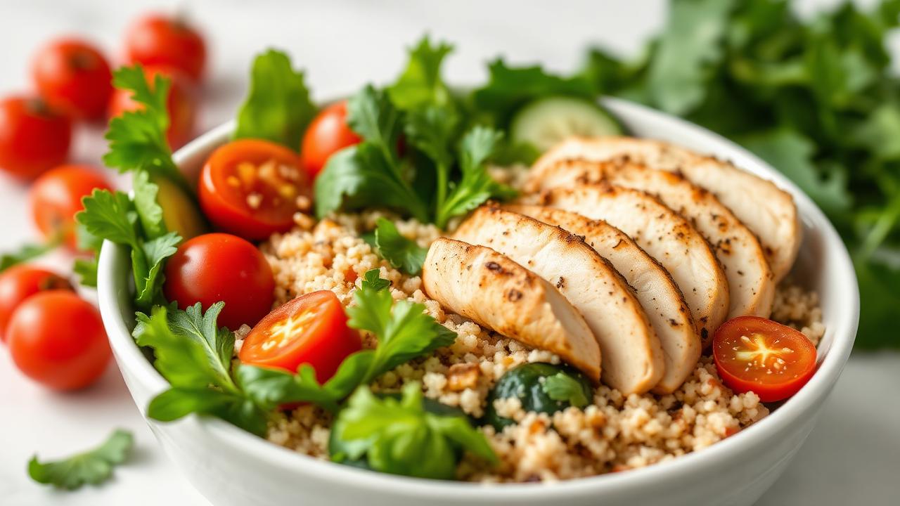 Quinoa šalát s kuracím mäsom