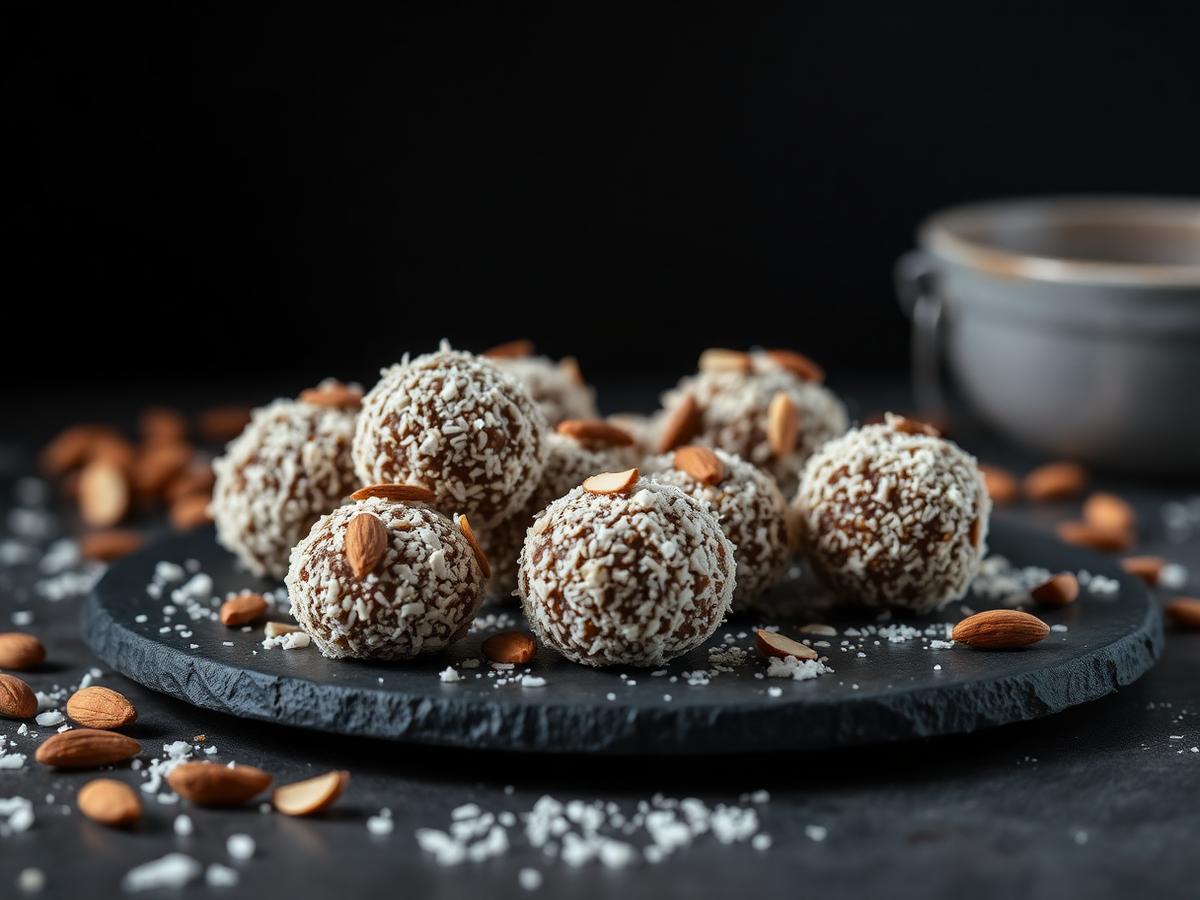 Proteínové guľky s kokosom a mandľami